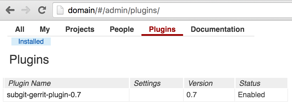 List installed plugins