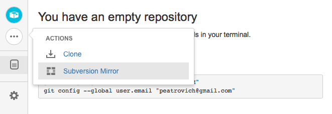 SVN Mirror Add-on for Atlassian Bitbucket Server
