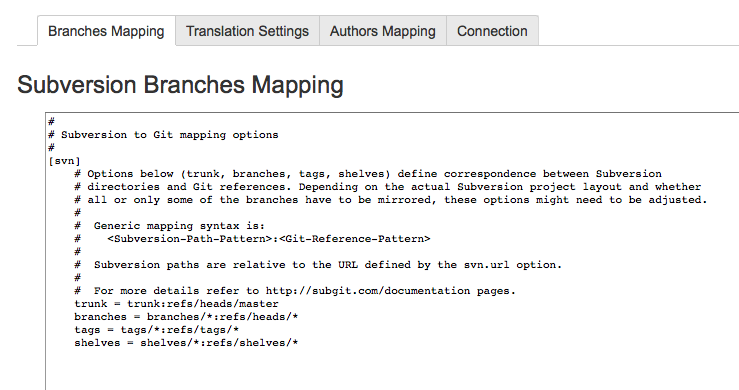 SVN Mirror Add-on for Atlassian Bitbucket Server
